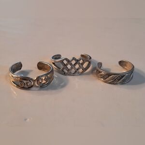 Elegant Silver925  Toe Rings Women's Rings Set